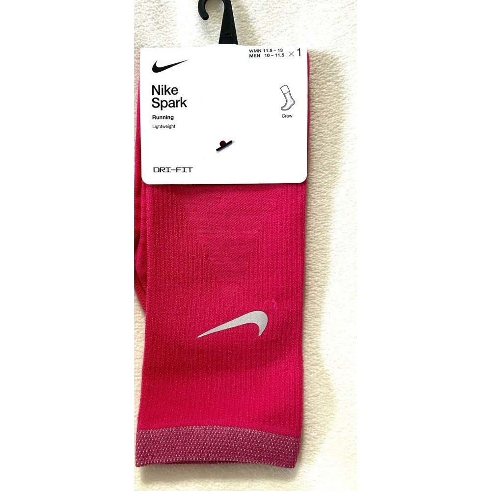 Nike Spark Running Socks M 10-11.5 W 11.5-13 Dri-FIT Crew Lightweight DA3584-667